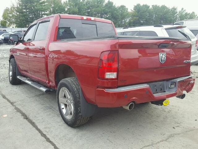 1D7RV1CT2AS164155 - 2010 DODGE RAM 1500 RED photo 3