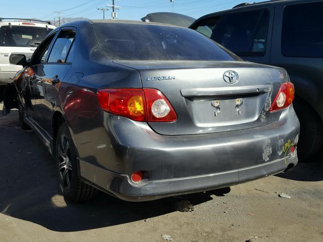 1NXBU40E19Z112582 - 2009 TOYOTA COROLLA BA GRAY photo 3