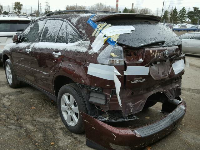 JTJHW31U882044197 - 2008 LEXUS RX MAROON photo 3