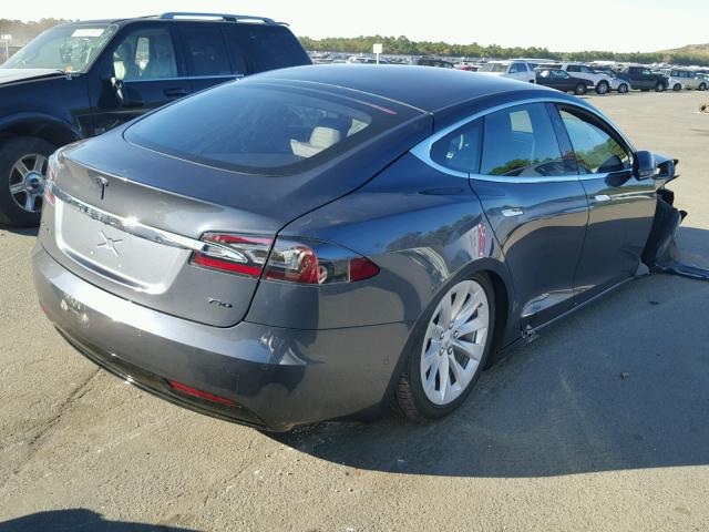 5YJSA1E27HF214499 - 2017 TESLA MODEL S GRAY photo 4