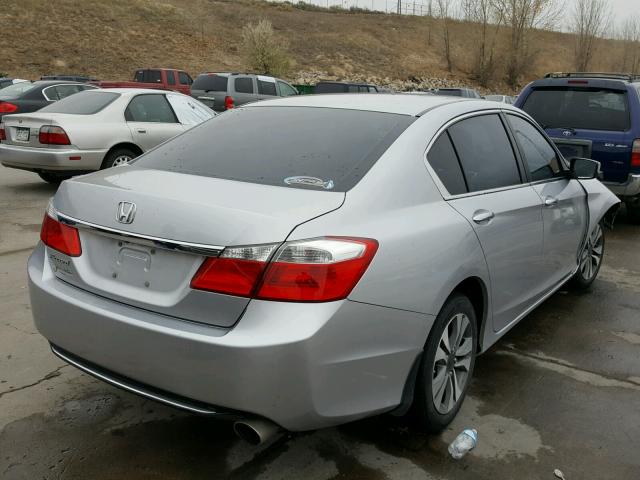 1HGCR2F33DA093081 - 2013 HONDA ACCORD LX SILVER photo 4