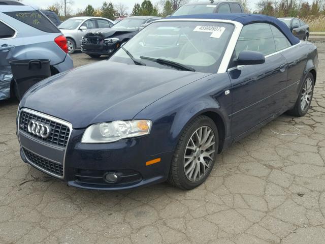 WAUAF48H49K001123 - 2009 AUDI A4 BLUE photo 2