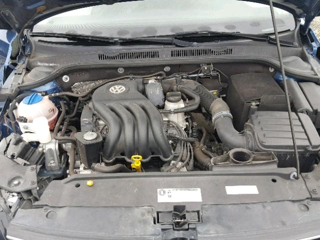3VW2K7AJ3FM262374 - 2015 VOLKSWAGEN JETTA BASE BLUE photo 7