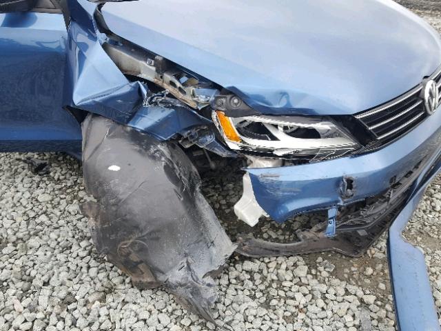3VW2K7AJ3FM262374 - 2015 VOLKSWAGEN JETTA BASE BLUE photo 9