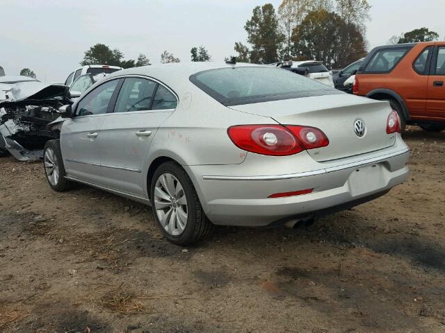 WVWMN7AN2BE717012 - 2011 VOLKSWAGEN CC SPORT SILVER photo 3