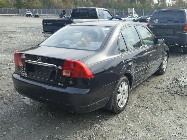 2HGES26782H583286 - 2002 HONDA CIVIC EX BLACK photo 4