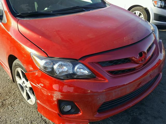 2T1BU4EE4CC900046 - 2012 TOYOTA COROLLA BA RED photo 9