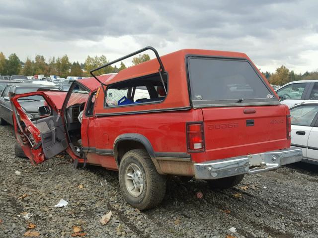 1B7GG23X1TS597232 - 1996 DODGE DAKOTA RED photo 3