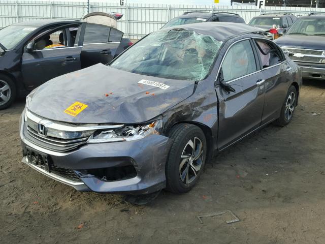 1HGCR2F33GA114659 - 2016 HONDA ACCORD LX GRAY photo 2