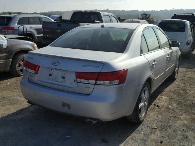 5NPEU46F17H259915 - 2007 HYUNDAI SONATA SE SILVER photo 4