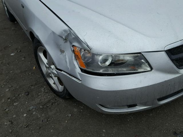 5NPEU46F17H259915 - 2007 HYUNDAI SONATA SE SILVER photo 9