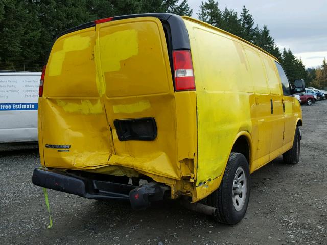 1GCSGAFX8D1132891 - 2013 CHEVROLET EXPRESS G1 YELLOW photo 4