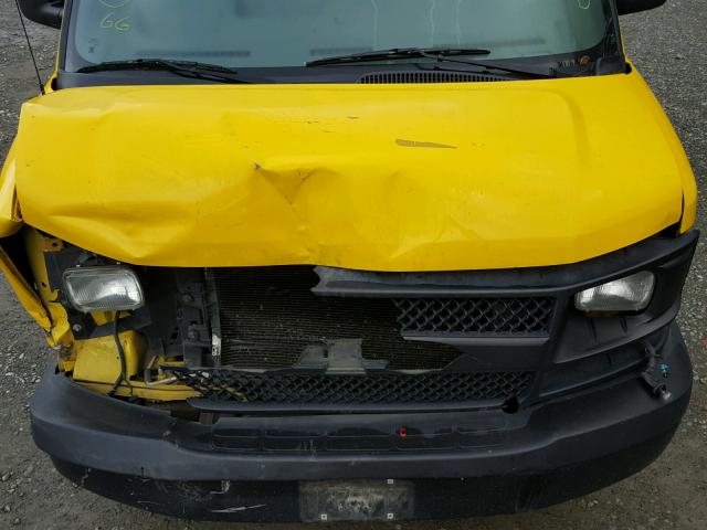 1GCSGAFX8D1132891 - 2013 CHEVROLET EXPRESS G1 YELLOW photo 7