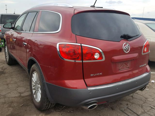 5GAKRCED3CJ186113 - 2012 BUICK ENCLAVE RED photo 3