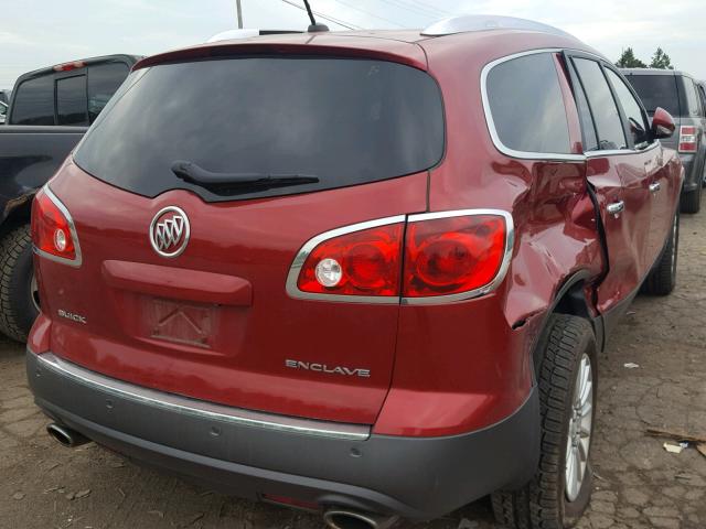 5GAKRCED3CJ186113 - 2012 BUICK ENCLAVE RED photo 4