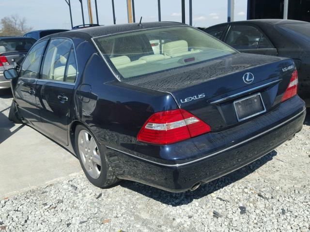 JTHBN36F540139262 - 2004 LEXUS LS 430 BLUE photo 3