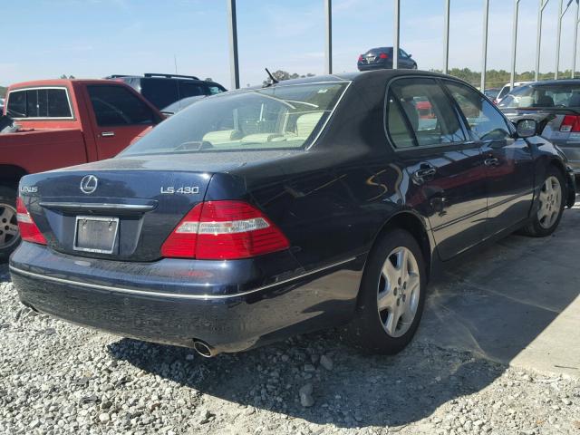 JTHBN36F540139262 - 2004 LEXUS LS 430 BLUE photo 4