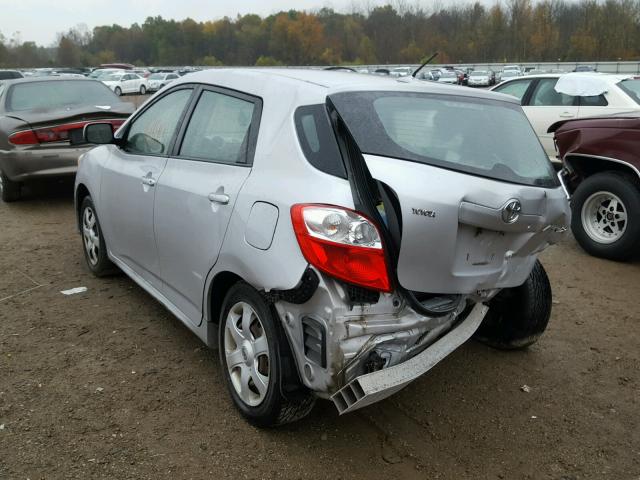 2T1KU40E09C141895 - 2009 TOYOTA COROLLA MA SILVER photo 3