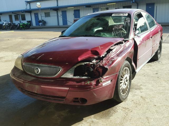 1MEFM50U84A622357 - 2004 MERCURY SABLE GS MAROON photo 2