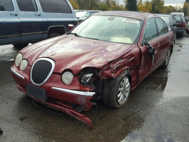 SAJDA01P32GM23709 - 2002 JAGUAR S-TYPE MAROON photo 2