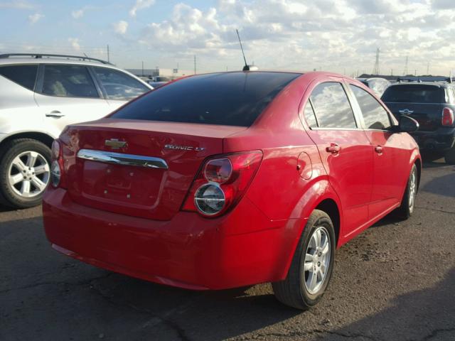 1G1JC5SH1F4217983 - 2015 CHEVROLET SONIC LT RED photo 4