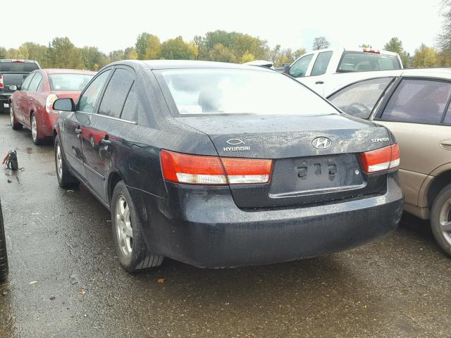 KMHEU46C56A101164 - 2006 HYUNDAI SONATA GLS BLACK photo 3