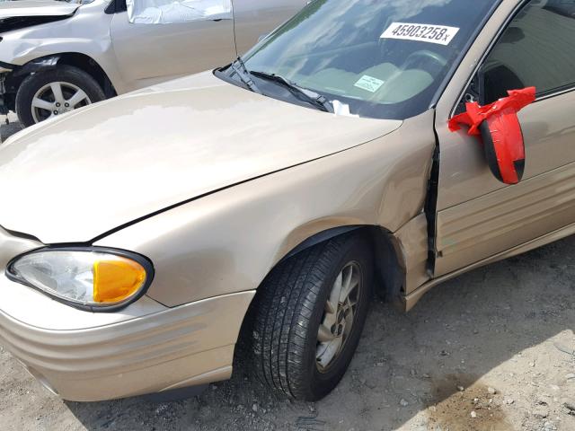 1G2NF52E92C316464 - 2002 PONTIAC GRAND AM S GOLD photo 9