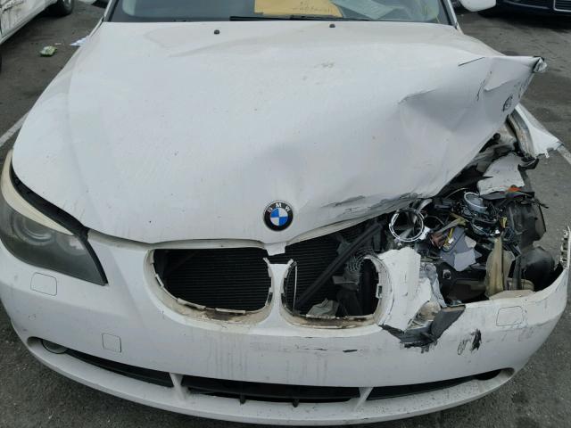 WBANE73517CM56246 - 2007 BMW 530 I WHITE photo 7