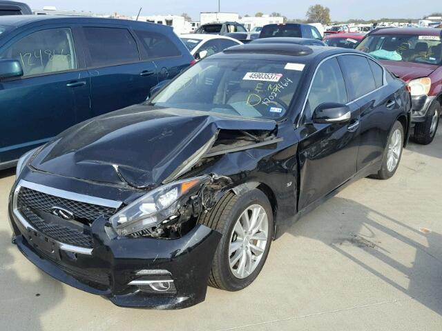 JN1BV7APXEM673895 - 2014 INFINITI Q50 BASE BLACK photo 2