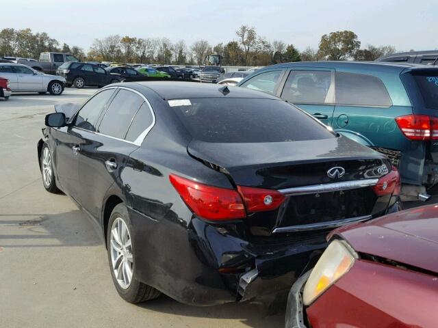 JN1BV7APXEM673895 - 2014 INFINITI Q50 BASE BLACK photo 3