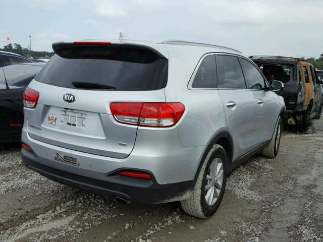 5XYPG4A38GG025694 - 2016 KIA SORENTO LX SILVER photo 4