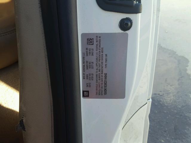 1G6DK1E38C0144942 - 2012 CADILLAC CTS PERFOR أبيض صورة 10