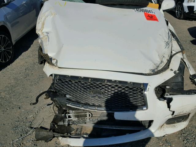 JN1BV7AP8EM686290 - 2014 INFINITI Q50 BASE WHITE photo 7
