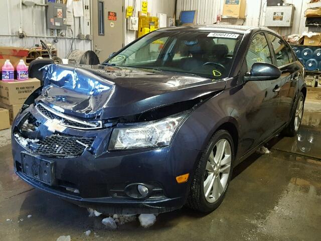 1G1PG5SB6E7303006 - 2014 CHEVROLET CRUZE BLUE photo 2