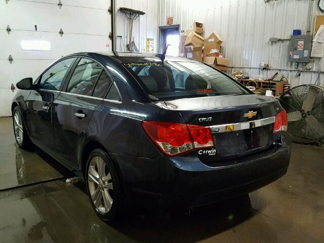 1G1PG5SB6E7303006 - 2014 CHEVROLET CRUZE BLUE photo 3