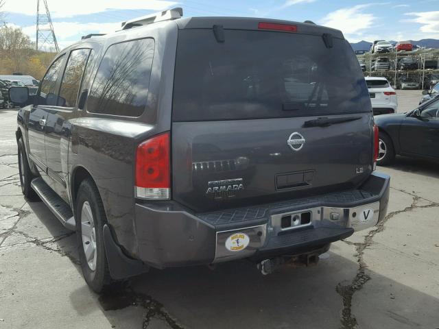 5N1AA08B44N738346 - 2004 NISSAN ARMADA GRAY photo 3