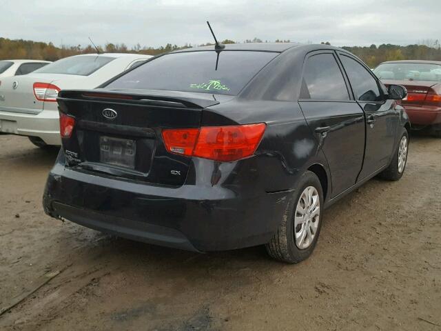 KNAFU4A27C5631015 - 2012 KIA FORTE EX BLACK photo 4