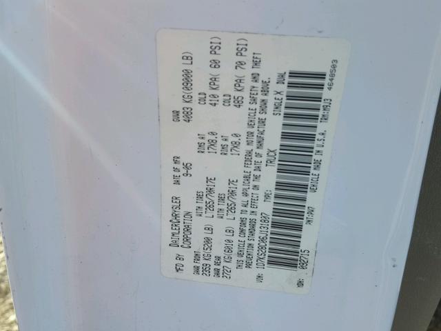 1D7KS28C06J131807 - 2006 DODGE RAM 2500 S Ağ foto 10