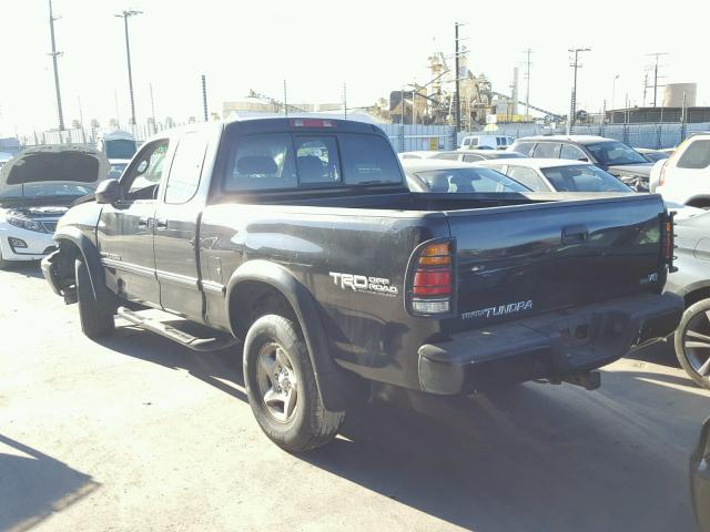 5TBRT38192S288137 - 2002 TOYOTA TUNDRA BLACK photo 3