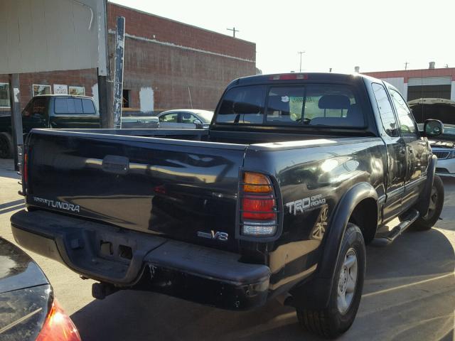 5TBRT38192S288137 - 2002 TOYOTA TUNDRA BLACK photo 4