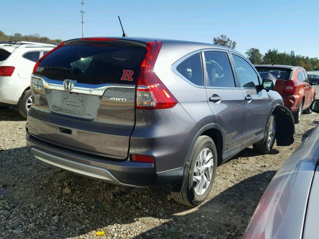 2HKRM4H56FH680422 - 2015 HONDA CR-V EX GRAY photo 4