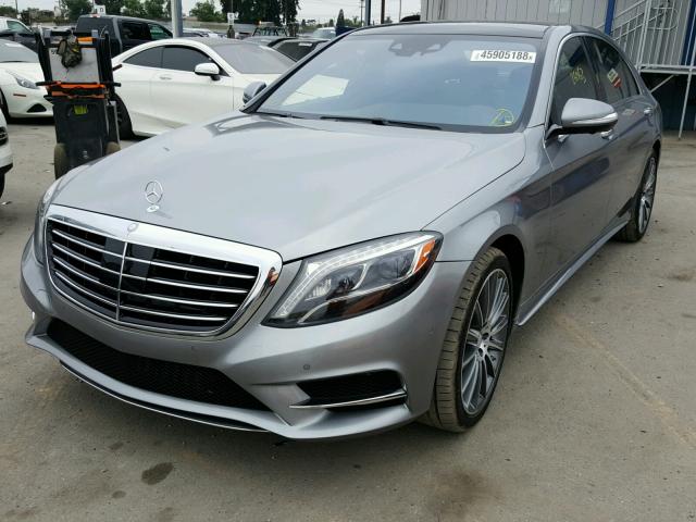 WDDUG8CB8FA071030 - 2015 MERCEDES-BENZ S 550 GRAY photo 2