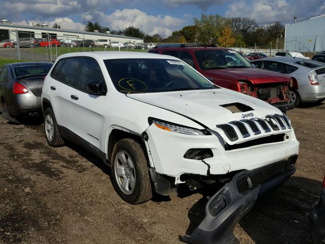 1C4PJLAB7EW144503 - 2014 JEEP CHEROKEE S WHITE photo 1