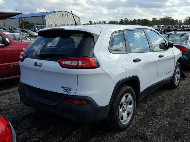 1C4PJLAB7EW144503 - 2014 JEEP CHEROKEE S WHITE photo 4