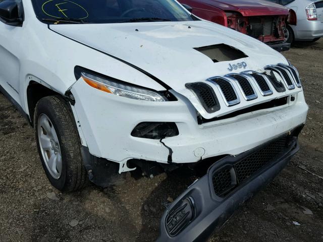 1C4PJLAB7EW144503 - 2014 JEEP CHEROKEE S WHITE photo 9