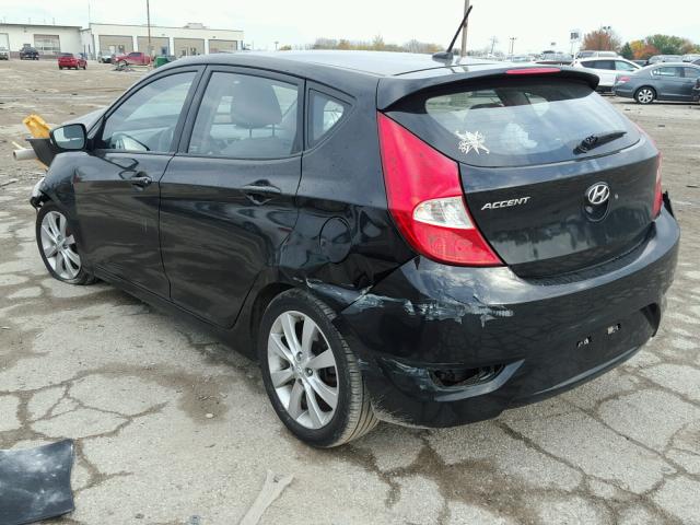 KMHCU5AE1DU071694 - 2013 HYUNDAI ACCENT GLS BLACK photo 3