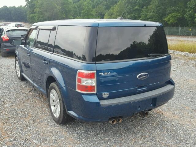 2FMGK5BC5BBD06346 - 2011 FORD FLEX SE BLUE photo 3