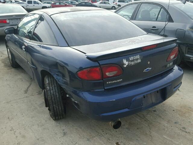 1G1JC124317201149 - 2001 CHEVROLET CAVALIER BLUE photo 3