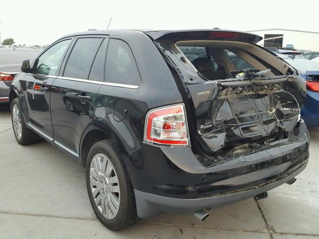 2FMDK39C88BA10520 - 2008 FORD EDGE LIMIT BLACK photo 3