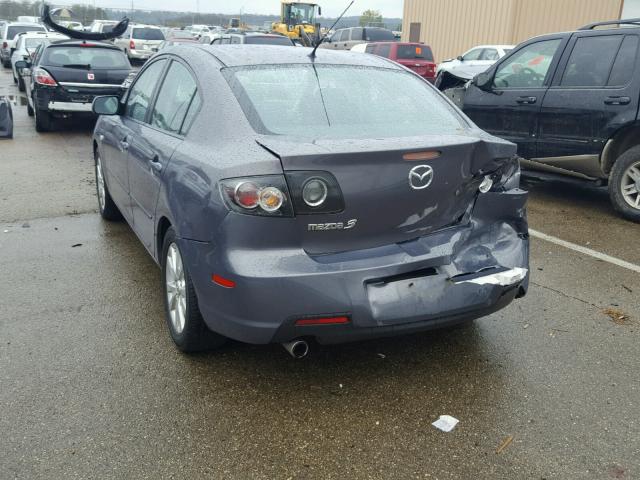 JM1BK12F681834242 - 2008 MAZDA 3 GRAY photo 3